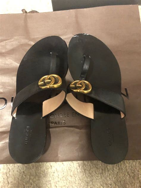 gucci sandals black and white|authentic Gucci sandals.